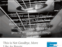 Tablet Screenshot of classicalguitarnstuff.com